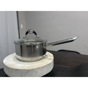 Wolfgang Puck Cafe Collection Stainless Steel 18-10 Saucepan Pot W/ Lid